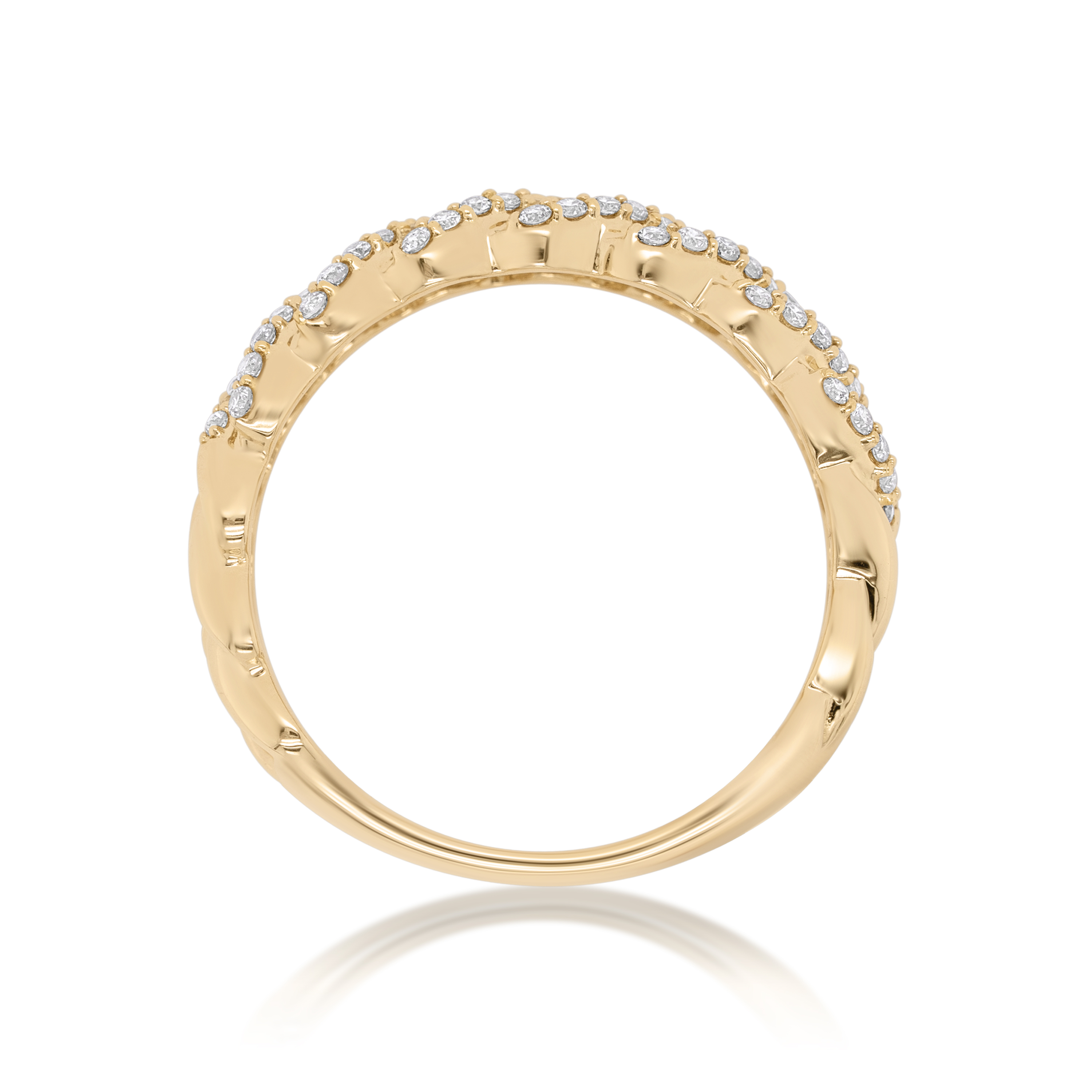 Diamond Cuban Ring 0.35 ct. 14K Yellow Gold